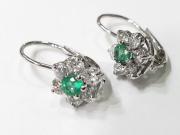 earrings with emerald and briliants