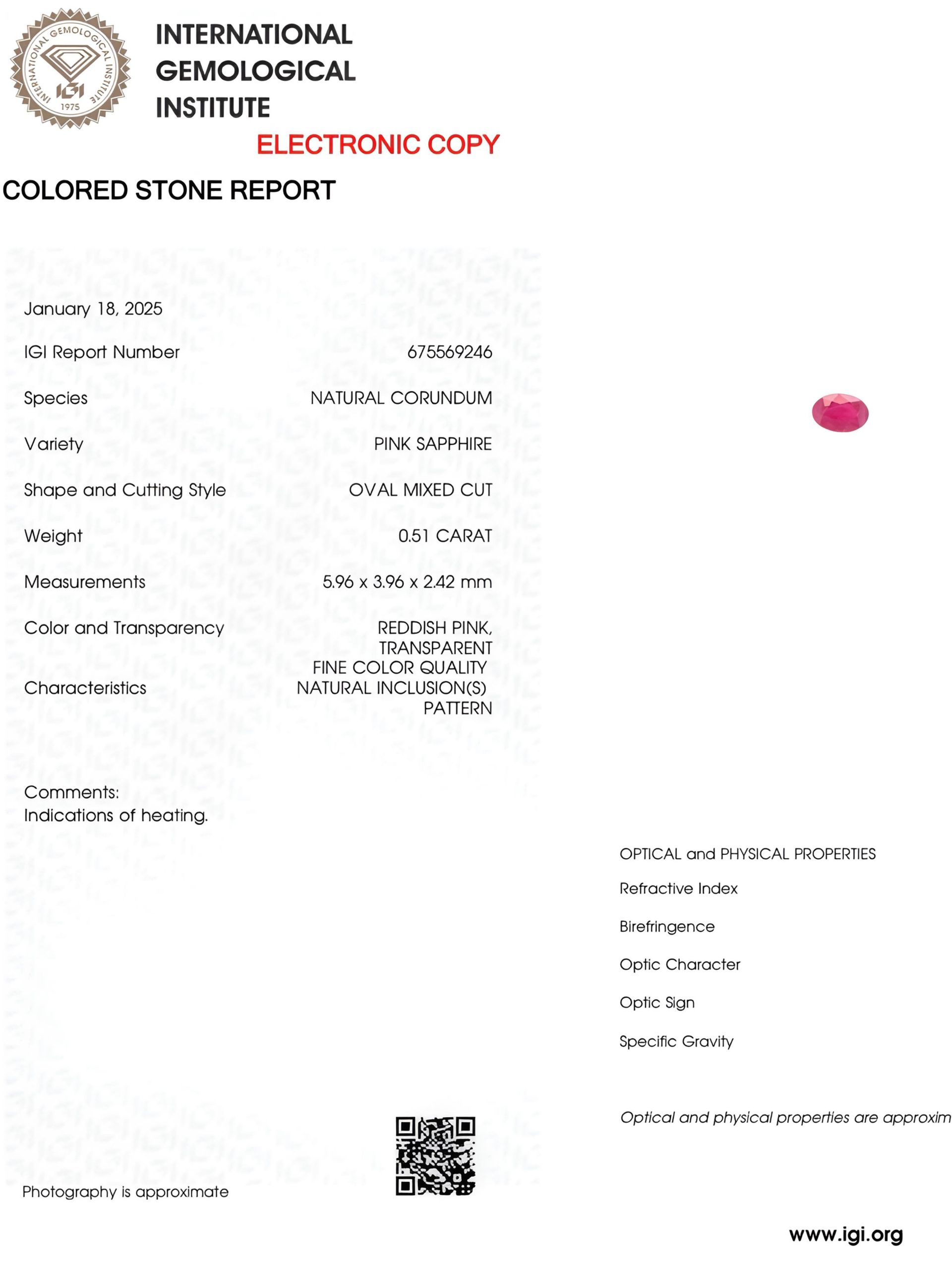 products/3329/5BE35E91-3664-45EC-BDFC-57A2CB22D638.jpeg - Pink safir 0,51 - Zlatara Petrović Beograd