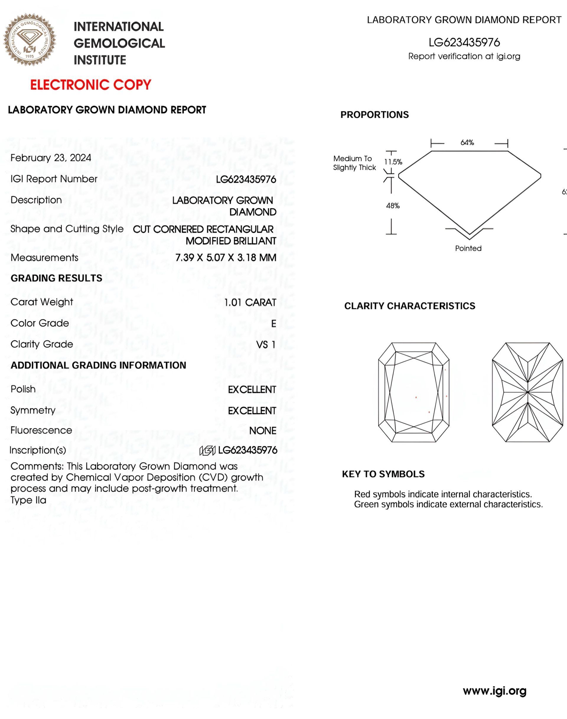 products/3350/IMG_9333.jpeg - Lab dijamant radiant 1.01ct (D, VS1) - Zlatara Petrović Beograd