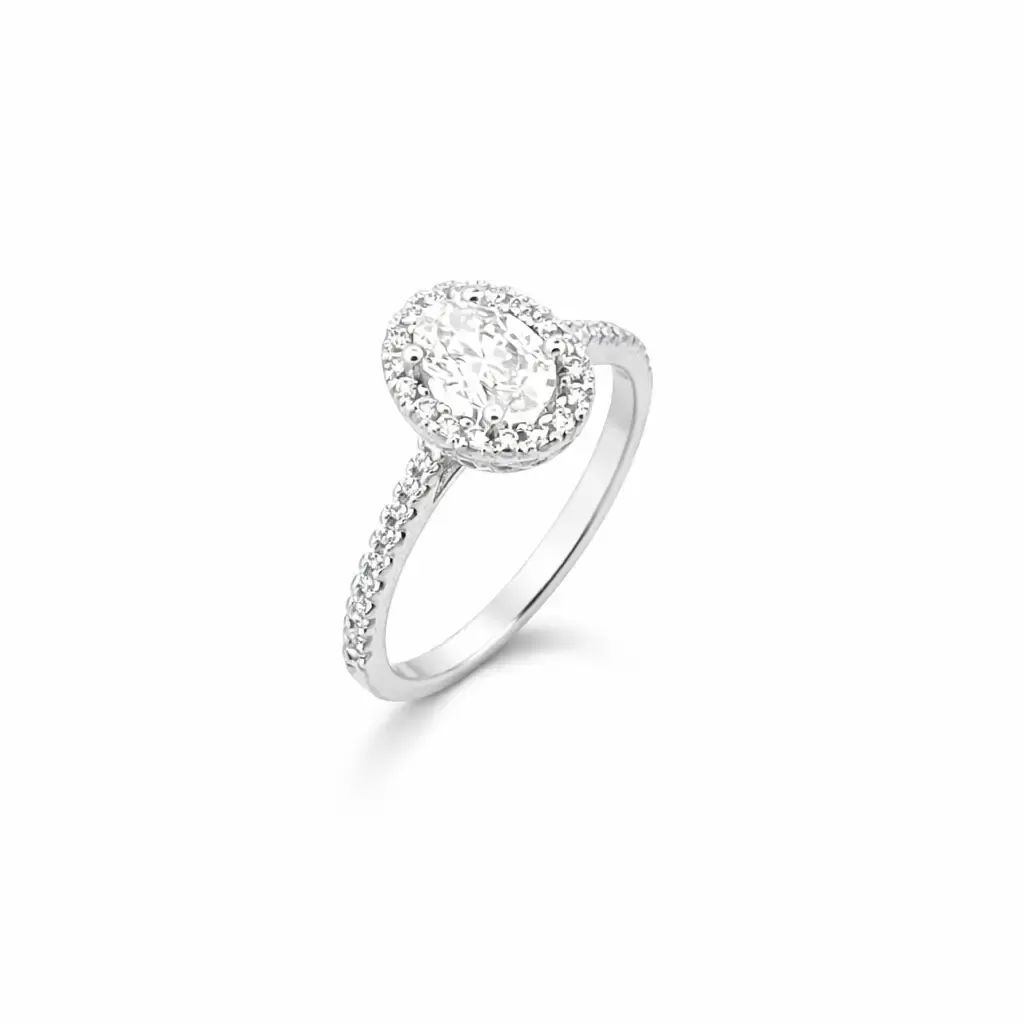 Prsten od belog zlata sa laboratorijskim dijamanima tcw 1.06 ct