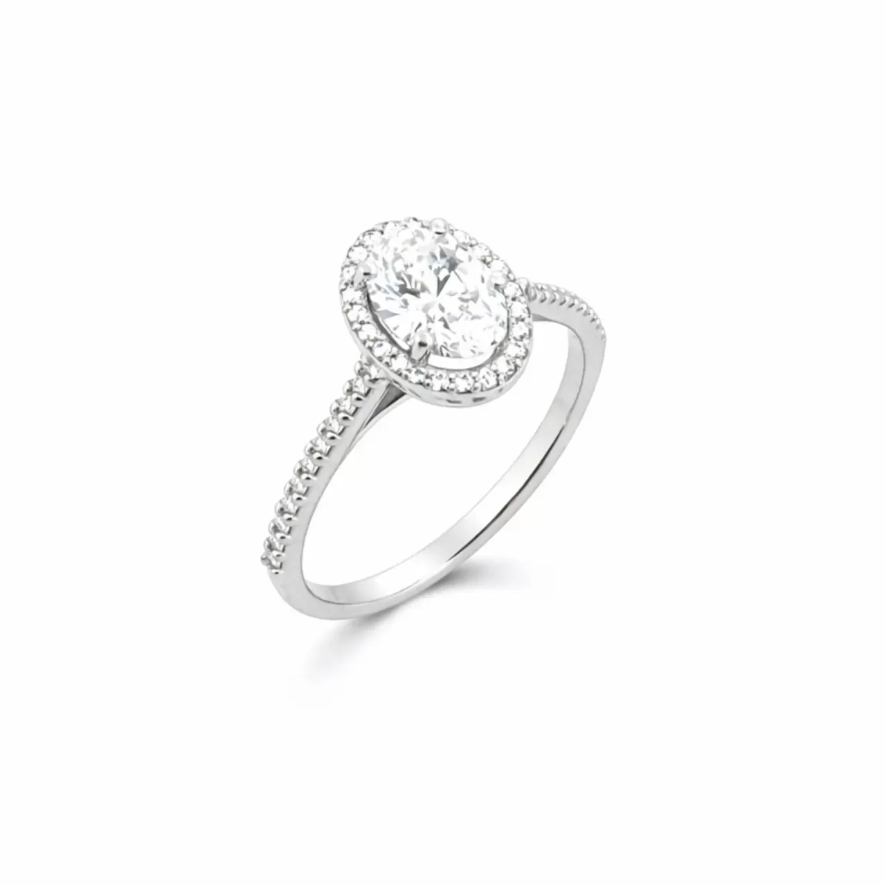 Prsten od belog zlata sa laboratorijskim dijamantima premium tcw 1,46ct