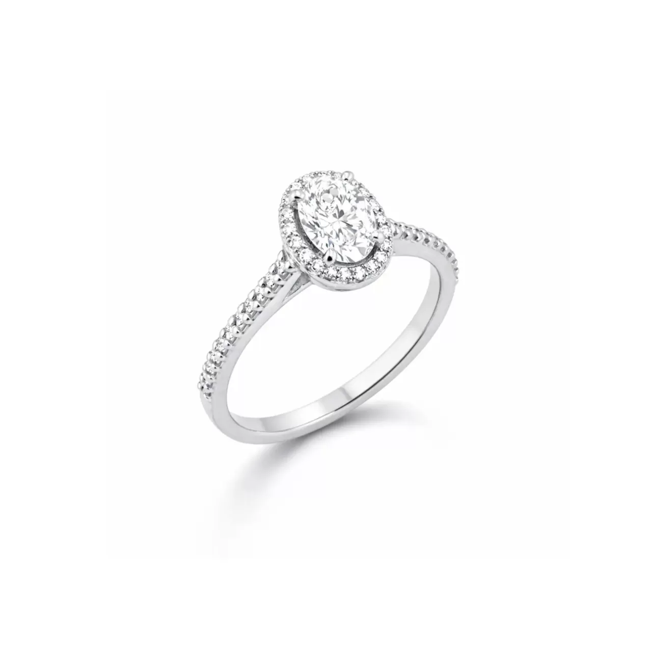 Prsten od belog zlata sa laboratorijskim brilijantima tcw 1.06 ct