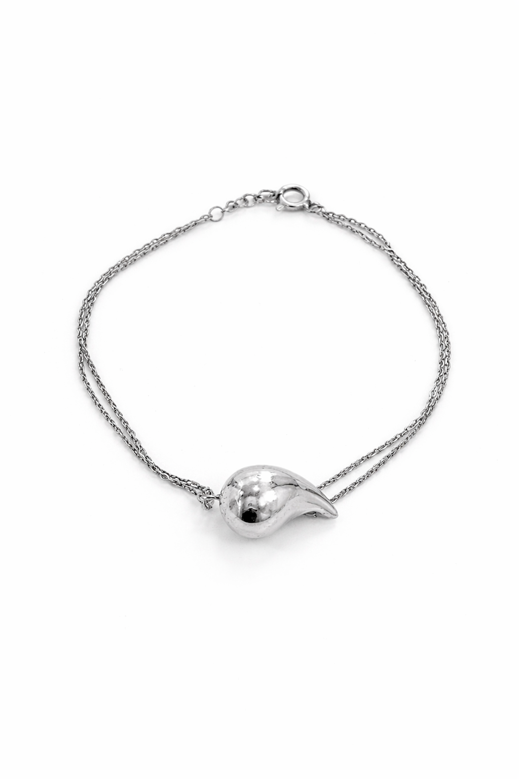 Srebrna narukvica Botega bela - Zlatara Petrović Beograd