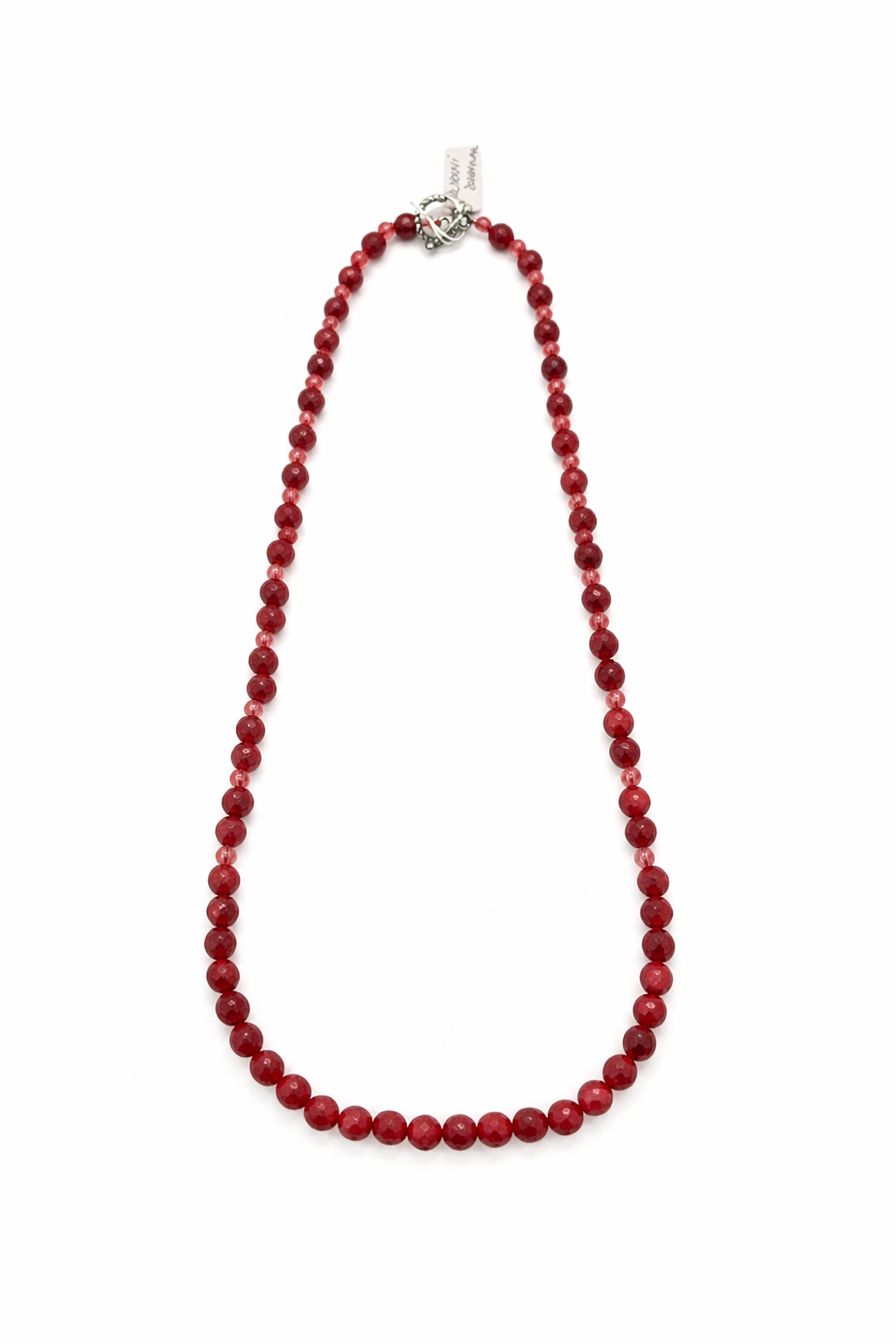 Ogrlica crveni i roze kvarc - Zlatara Petrović Beograd