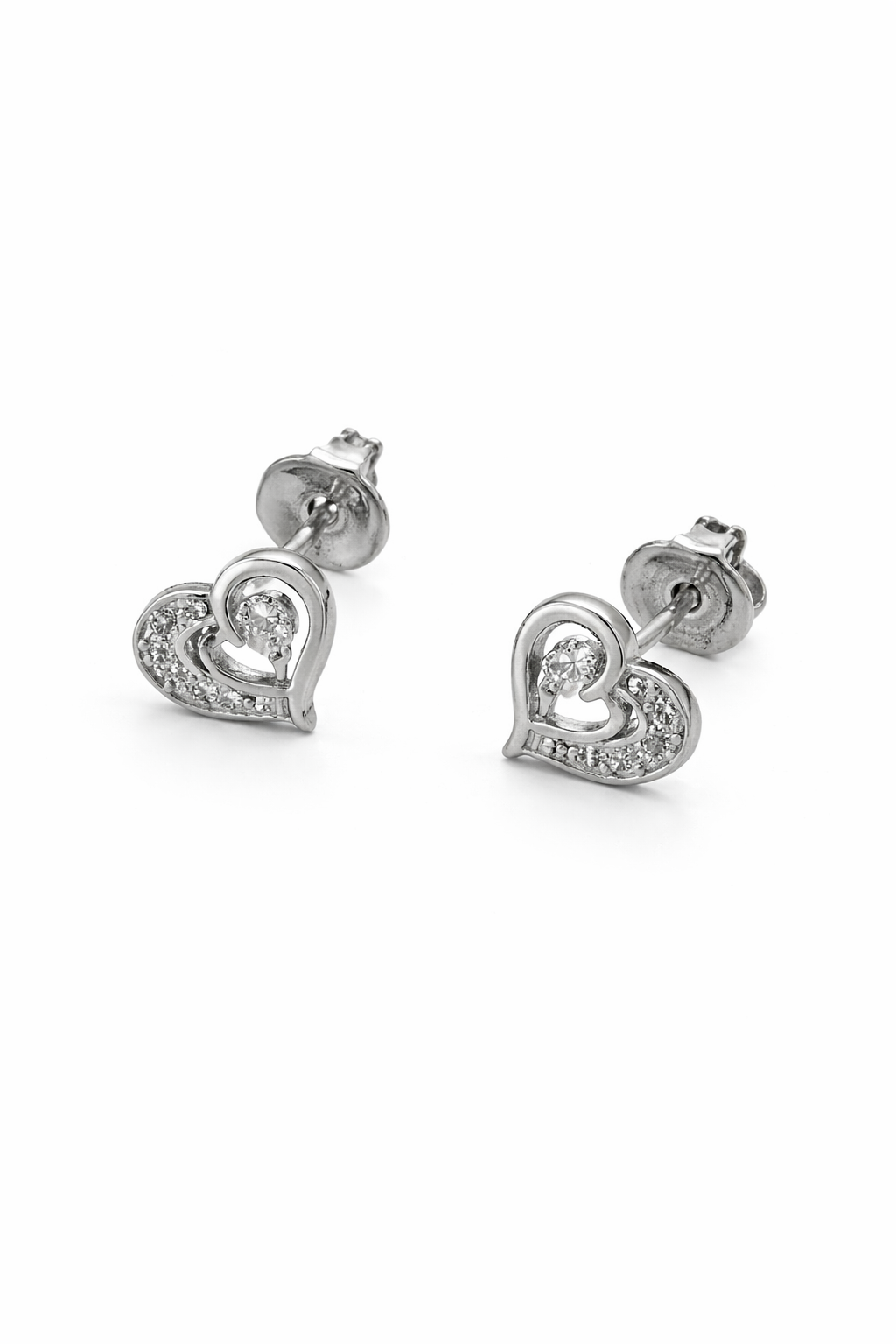 Srebrne minđuše sa srcima - Zlatara Petrović Beograd