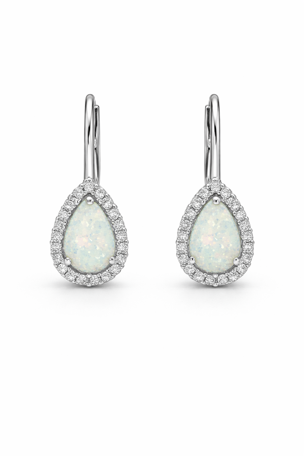 Srebrne minđuše sa opalima pear - Zlatara Petrović Beograd