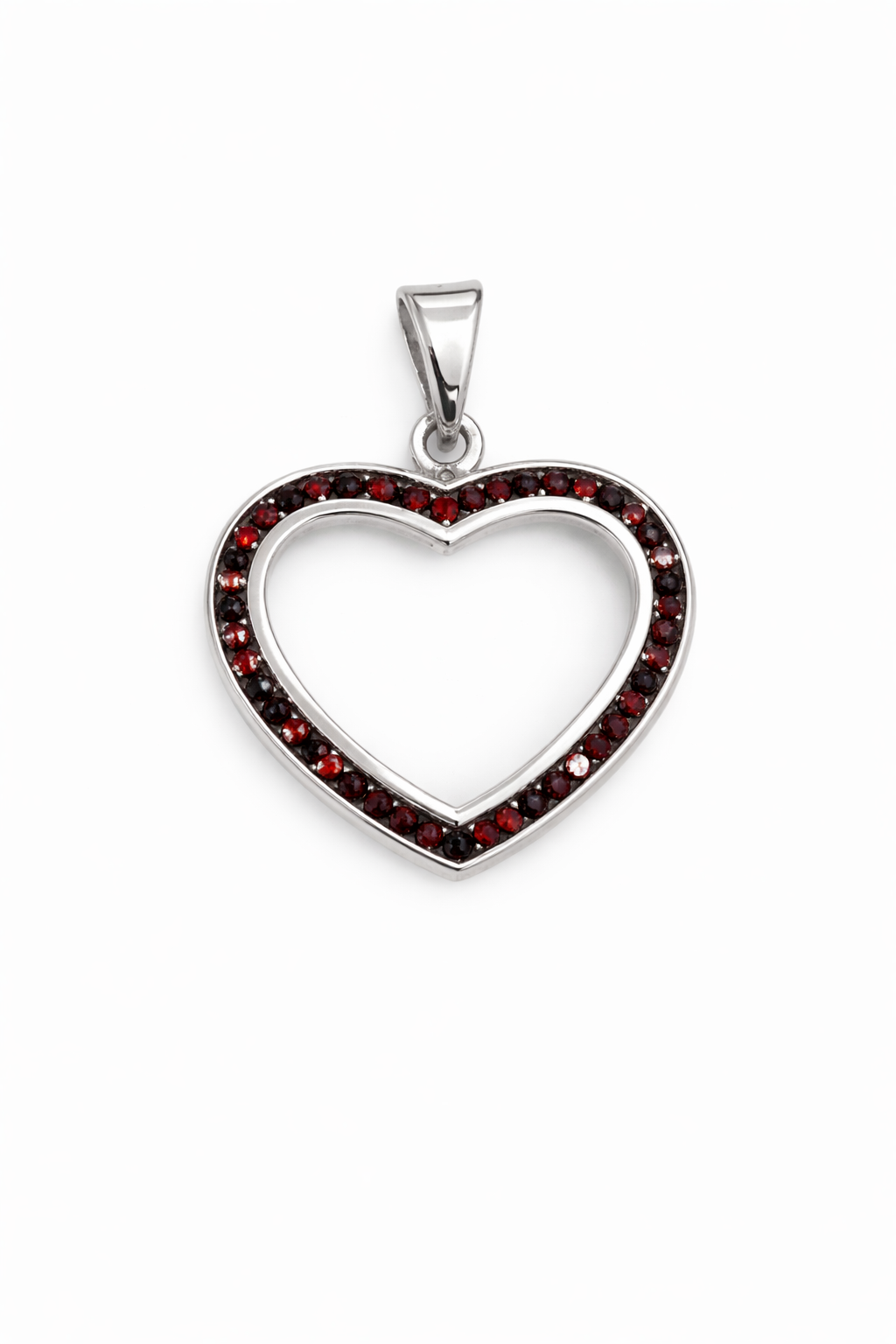 Srebrni privezak srce sa cirkonima - Zlatara Petrović Beograd