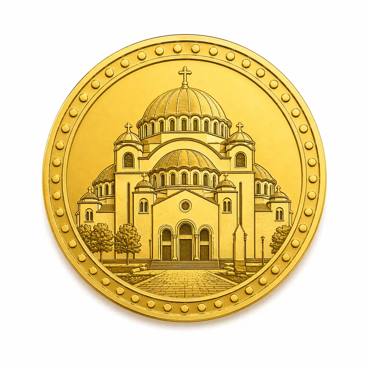 products/3998/zlatnik-hram-svetog-save.webp - Zlatnik Sveti Sava - Zlatara Petrović Beograd