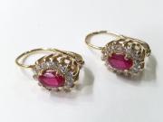 Earrings with ruby and briliants